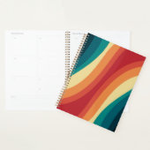 Veelkleurige retro stijl golven ontwerp planner (Display)