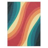 Veelkleurige retro stijl golven ontwerp tafelkleed (Voorkant)