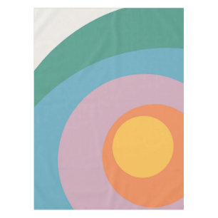 Veelkleurige retro stijlcirkels tafelkleed