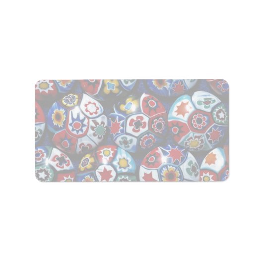 Veelkleurige rondes etiket (Voorkant)