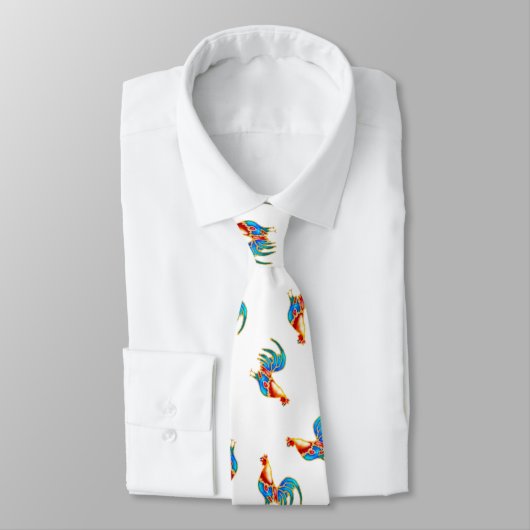 veelkleurige roosters op wit stropdas (Gebonden)