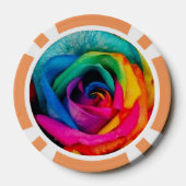 Veelkleurige rozen bloemfoto poker chips (Achterkant)