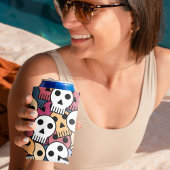 Veelkleurige schedels patroon blikjeskoeler