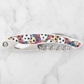 Veelkleurige schedels patroon kurkentrekker (Voorkant)