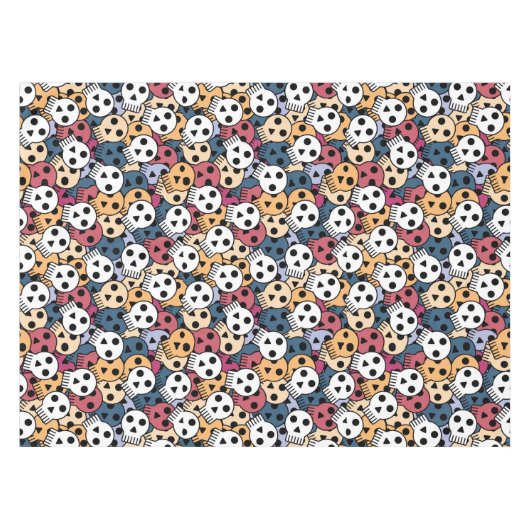 Veelkleurige schedels patroon tafelkleed (Voorkant (Horizontaal))