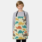 Veelkleurige schildpad schort (Gedragen)