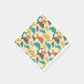Veelkleurige schildpad servet (Hoek)