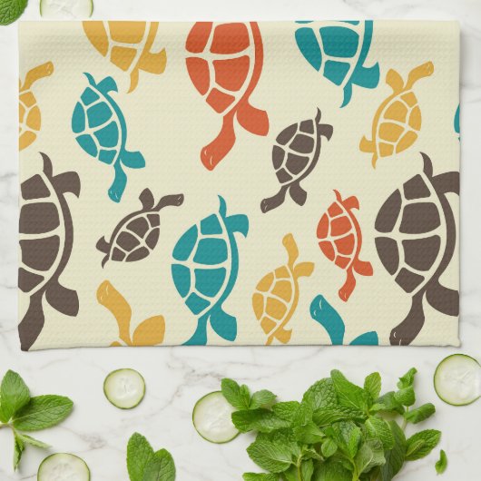 Veelkleurige schildpad theedoek (Gevouwen)