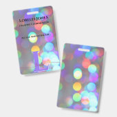 Veelkleurige schittering badge (Voor- en achterkant)