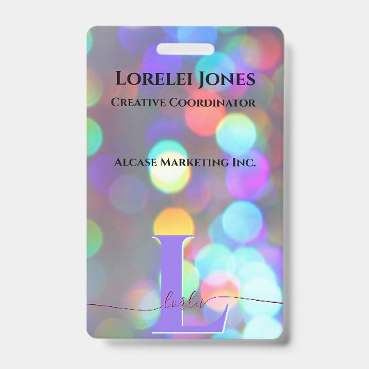 Veelkleurige schittering badge (Voorzijde)