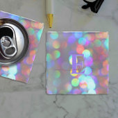 Veelkleurige schittering glazen onderzetter