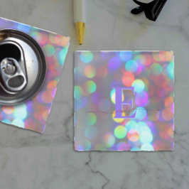 Veelkleurige schittering glazen onderzetter