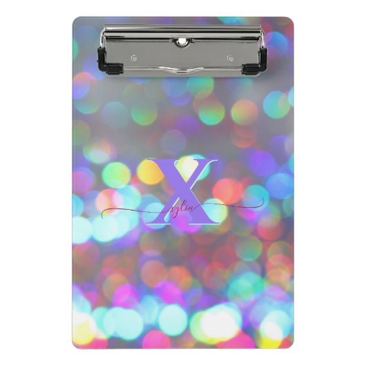 Veelkleurige schittering mini klembord (Voorkant)