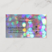 Veelkleurige schittering visitekaartje (Achterkant)