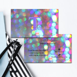 Veelkleurige schittering visitekaartje