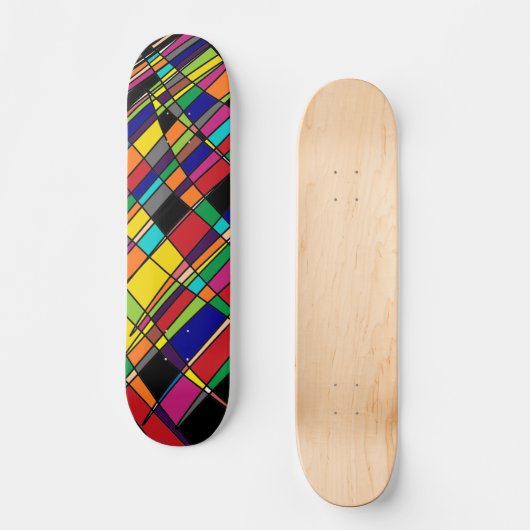 Veelkleurige Skateboard Deck (Voorkant)