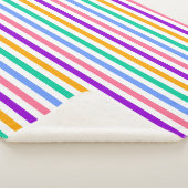 veelkleurige Snoepjes streep Sherpa Deken (3/4)