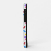 Veelkleurige snoeppatroon op zilver Case-Mate iPhone case (Achterkant/links)