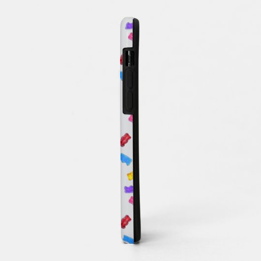 Veelkleurige snoeppatroon op zilver Case-Mate iPhone case (Achterkant/links)