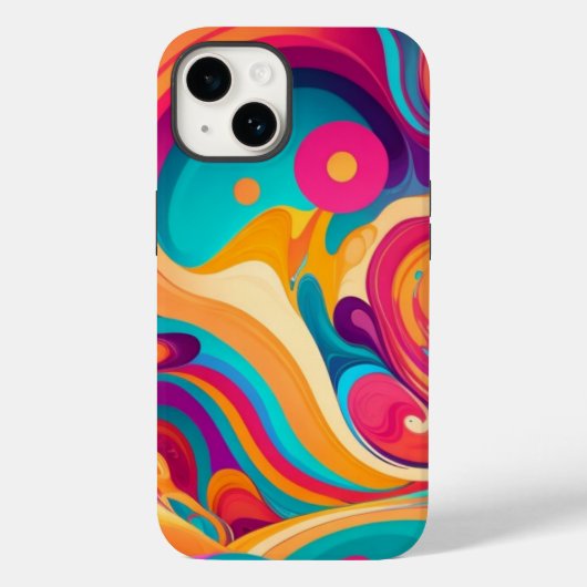 Veelkleurige spatverf Case-Mate iPhone case (Achterkant)