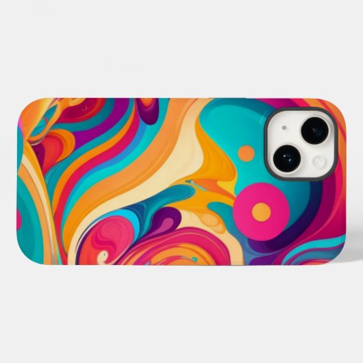 Veelkleurige spatverf Case-Mate iPhone case (Achterkant (horizontaal))