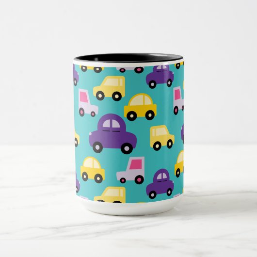 Veelkleurige Speelgoed Cars Pattern Mok (Midden)