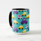 Veelkleurige Speelgoed Cars Pattern Mok (Voorkant links)