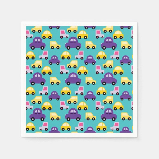 Veelkleurige Speelgoed Cars Pattern Servet (Voorkant)