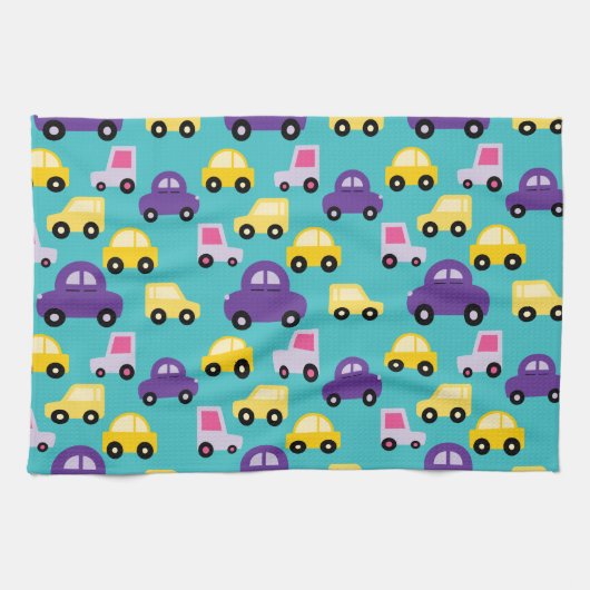 Veelkleurige Speelgoed Cars Pattern Theedoek (Horizontaal)