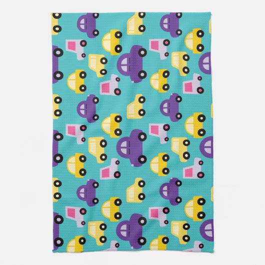 Veelkleurige Speelgoed Cars Pattern Theedoek (Verticaal)