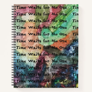 Veelkleurige Spiraal Notitieboek...tijd wacht op e Notitieboek