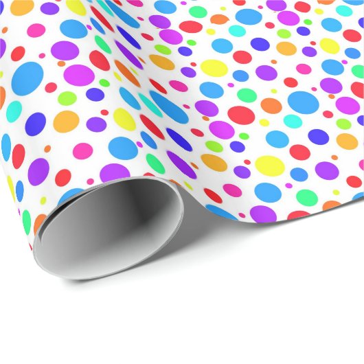  veelkleurige spots cadeaupapier (Rol Hoek)
