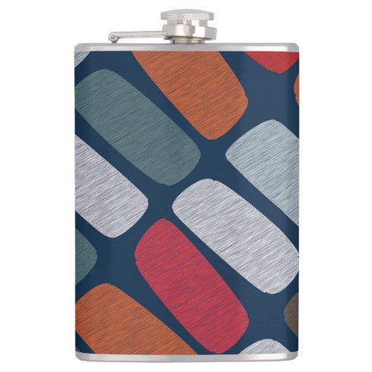 Veelkleurige steentjes heupfles (Voorkant)