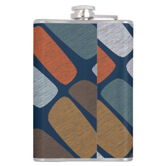 Veelkleurige steentjes heupfles (Achterkant)