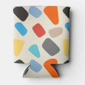 Veelkleurige steentjes op witte achtergrond blikjeskoeler (Voorkant)