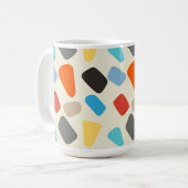 Veelkleurige steentjes op witte achtergrond koffiemok (Voorkant links)