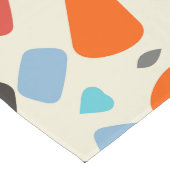 Veelkleurige steentjes op witte achtergrond lange tafelloper (Hoek)