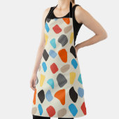 Veelkleurige steentjes op witte achtergrond schort (Insitu)