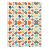 Veelkleurige steentjes op witte achtergrond tafelkleed (Voorkant)