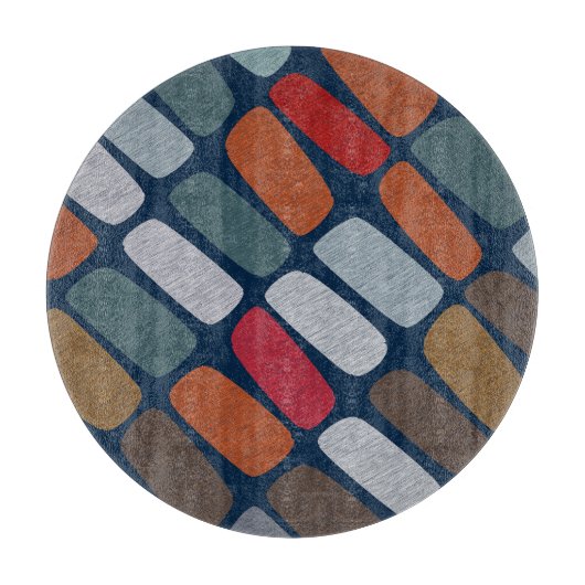 Veelkleurige steentjes snijplank (Voorkant)