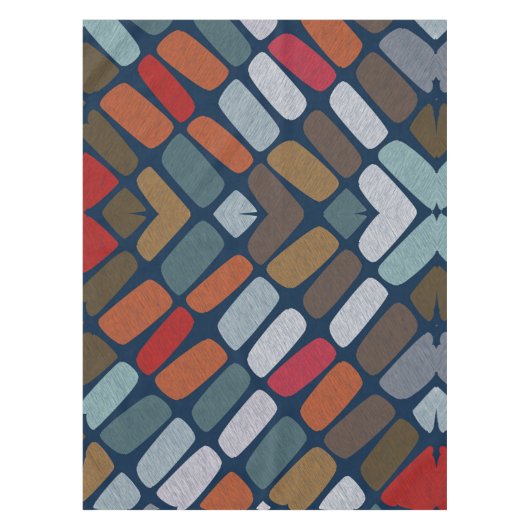 Veelkleurige steentjes tafelkleed (Voorkant)