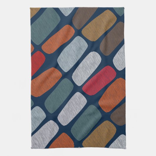 Veelkleurige steentjes theedoek (Verticaal)