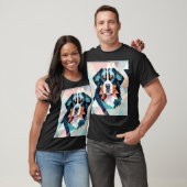 Veelkleurige stijlvolle geometrische berner t-shirt (Unisex)