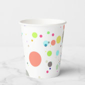 Veelkleurige Stip Hallo "Baby" Baby shower Papieren Bekers (Achterkant)