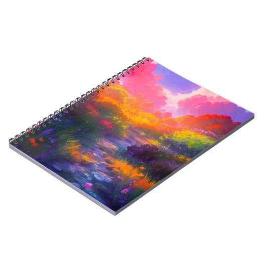 Veelkleurige symfonie van de Sunset Garden Notitieboek (Linkerzijde)