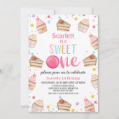 Veelkleurige taart Snoep Sweet One 1e Verjaardag Kaart (Voorkant)