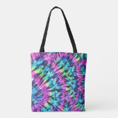 veelkleurige tie kleurstof tote bag (Achterkant)
