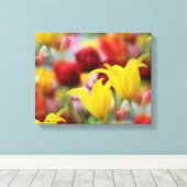 Veelkleurige Tulpen Canvas Afdruk (Insitu (Houten vloer))