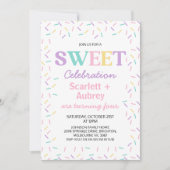 Veelkleurige tweeling Sweet Viering Verjaardag Kaart (Voorkant)