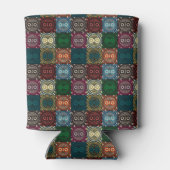 Veelkleurige Uil Patroon Blikjeskoeler (Achterkant)